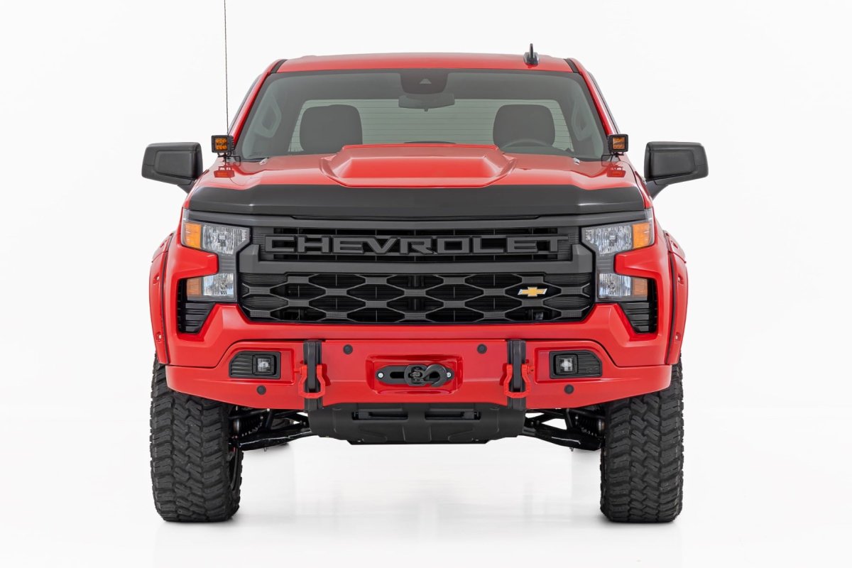 Chevrolet Silverado 1500 Hood Protector - Rough Country - Gloss Black - '19-'26